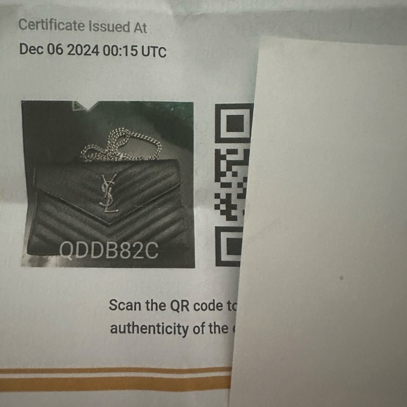 YSL Cassandre Envelope Chain Wallet in Grained Leather (All Inclusive) - Picture 9 of 9